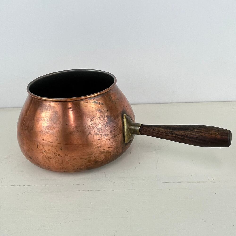 Vintage Tagus Copper Milk Sauce Fondue Pot Made in Portugal